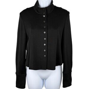 Peruvian Connection Black Edwardian Jacket Large Petite